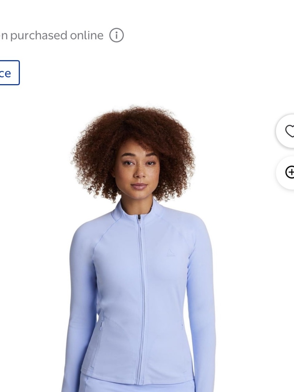 reebok Light Blue Women’s Zip-Front Active Jacket